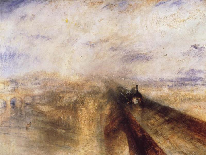 Joseph Mallord William Turner Rain,Steam and Speed The Great Western Railway oil painting picture